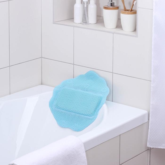 Подушка для ванны с присосками «Лотос», 33×33 см, цвет МИКС - фото 1883618119