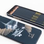Набор чернографитных карандашей разной твёрдости "Малевичъ" Graf'Art, 8 штук, 8B-2H, в металлической коробке - Фото 9