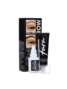 Стойкая краска для бровей и ресниц с эффектом татуажа Wow Brow, 3.0 коричневый