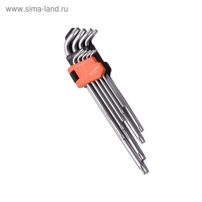 Набор ключей имбусовых HARDEN 540607, TORX, CrV, 9 шт., 23 см