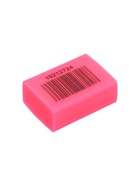 Набор ластиков 5 штук прямоугольных НЕОН розовый (штрихкод на штуке) - Фото 3