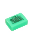 Набор ластиков 5 штук прямоугольных НЕОН зеленый (штрихкод на штуке) - Фото 2