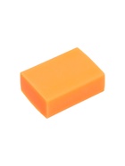 Набор ластиков 5 штук прямоугольных НЕОН оранжевый (штрихкод на штуке) - Фото 3