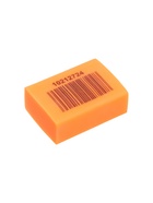 Набор ластиков 5 штук прямоугольных НЕОН оранжевый (штрихкод на штуке) - Фото 2