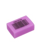 Набор ластиков 5 штук прямоугольных НЕОН фиолетовый (штрихкод на штуке) - Фото 3