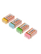 Набор 8 штук ластиков прямоугольных Пастельные МИКС, в бумажном держателе (штрихкод на штуке) - фото 60066960