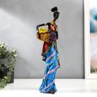 Сувенир полистоун "Африканка в цветном платье, с корзиной фруктов" МИКС 32,5х10х8 см 5120500