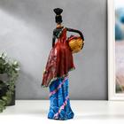 Сувенир полистоун "Африканка в цветном платье, с корзиной фруктов" МИКС 32,5х10х8 см 5120500