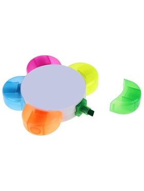 Маркер текстовыделитель, наконечник скошенный 5 мм, «Цветок», 5 цветов