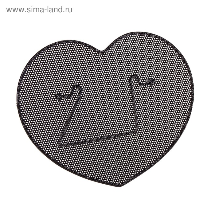 Подставка для украшений "Сердце", 18*14 см, цвет чёрный - Фото 1