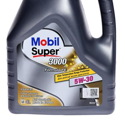 Масло моторное Mobil SUPER=3000×1 F-FE 5w-30, 4 л синтетика