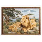 Гобеленовая картина "Африканские львы" 112х75 см - фото 2040568