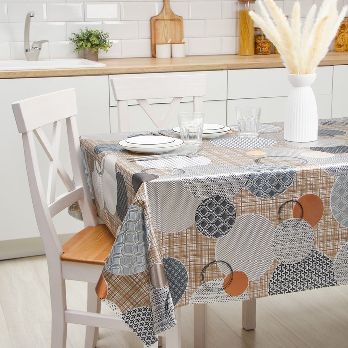 Клеёнка на стол «Конфетти», на тканой основе, рулон 20 метров, ширина 137 см - Фото 1