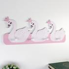 Крючки декоративные дерево "Лебеди в коронах" 18,5х50х4,5 см - фото 54145926