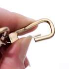 Карабин металлический, 50×45 мм / 38×3 мм, 5 шт., цвет золотой - Фото 3