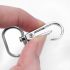 Карабин металлический, 46×30 мм / 25×2.5 мм, 5 шт., цвет серебряный - Фото 3