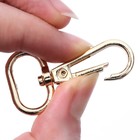 Карабин металлический, 46×30 мм / 25×2.5 мм, 5 шт., цвет золотой - Фото 3