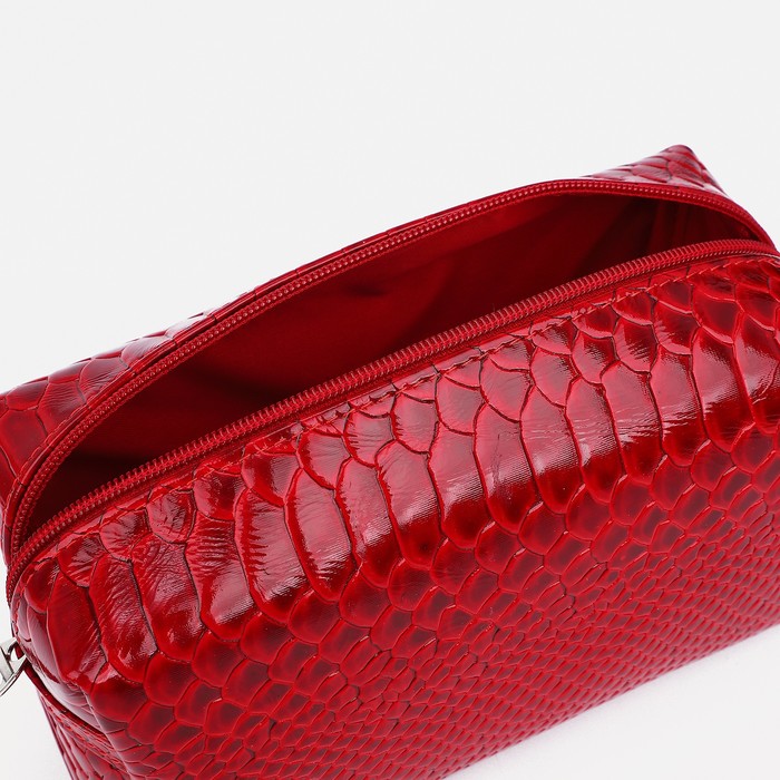 Косметичка на молнии, цвет красный 5487343