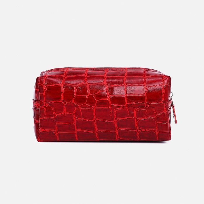 Косметичка на молнии, цвет красный 21085