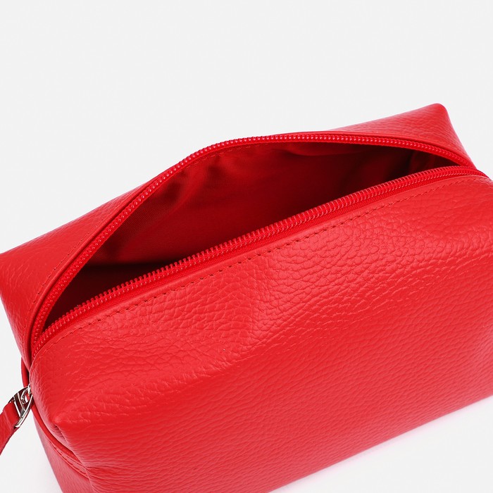 Косметичка на молнии, цвет красный 5487347
