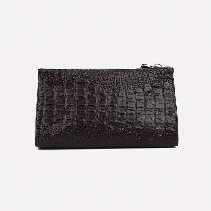 Косметичка на молнии, с ручкой, цвет коричневый 5487349