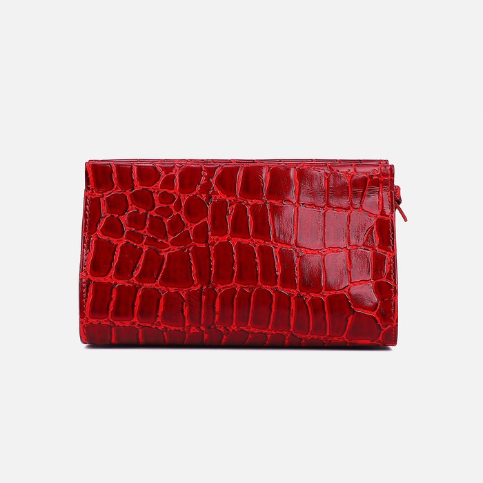 Косметичка на молнии, с ручкой, цвет красный 5487350