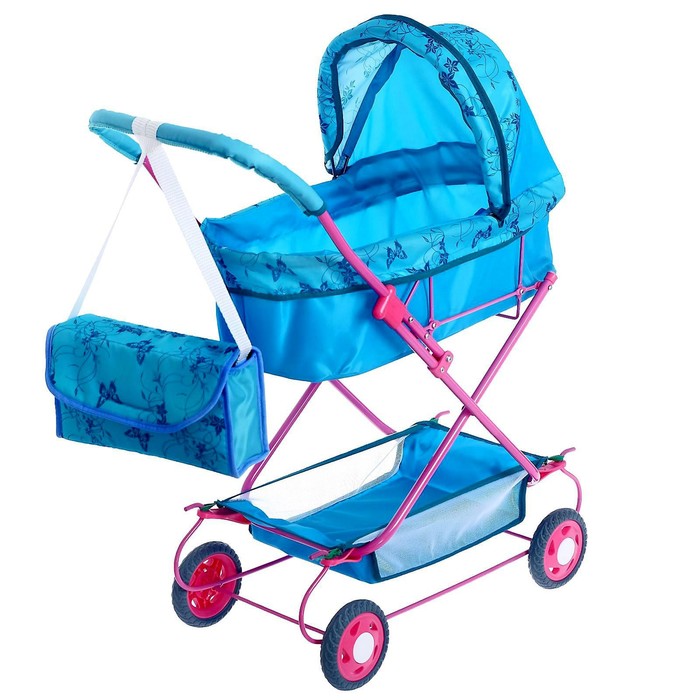Коляска кукольная № 7, цвета МИКС - Фото 1