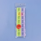 Таблетница - органайзер «Неделька», английские буквы, 21 × 6 × 2 см, утро/вечер, 14 секций, цвет МИКС - Фото 4