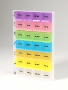 Таблетница - органайзер «Неделька», русские буквы, 18×11.5×2.5 см, утро/день/вечер/ночь, 7 контейнеров по 4 секции, разноцветная - Фото 4