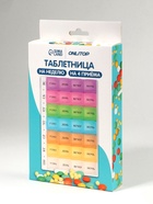 Таблетница - органайзер «Неделька», русские буквы, 18×11.5×2.5 см, утро/день/вечер/ночь, 7 контейнеров по 4 секции, разноцветная - Фото 6