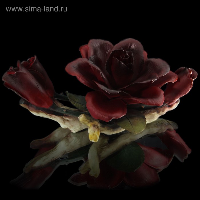 Декоративная роза "Распустившийся бутон", 13 × 21 × 9 см - Фото 1