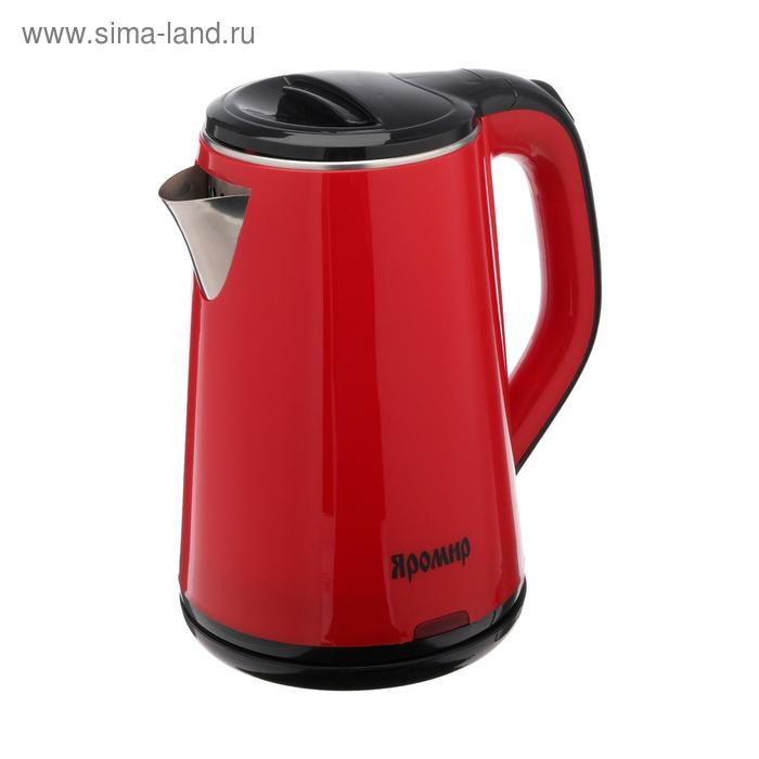 Чайник электрический "ЯРОМИР" ЯР-1059, пластик, 1.8 л, 1500 Вт, красный - Фото 1