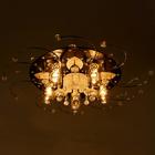 Люстра ЭкономСвет с ПДУ 41007/5 5х40Вт E27, подсветка LED чёрный 64х64х17 см - фото 27785044