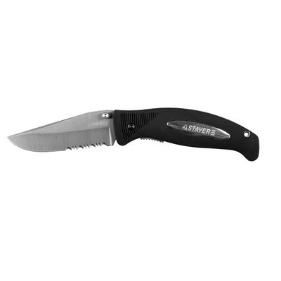 Нож STAYER "PROFI" 47623, складной,серрейторная заточка, эргономичная рукоятка, лезвие 80 мм