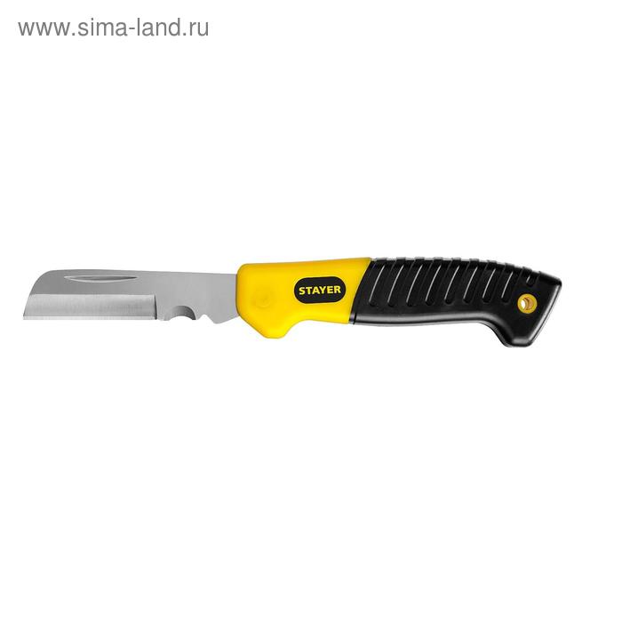 

Нож монтерский STAYER Professional 45408, складной, прямое лезвие