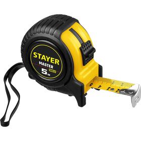 Рулетка STAYER MASTER 34025-05-25, в ударостойком обрезиненном корпусе, 5м х 25мм 5532996