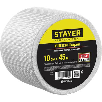 Серпянка самоклеящаяся STAYER Professional FIBER-Tape 1246-10-45, 10 см х 45м