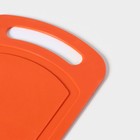 Доска разделочная Доляна «Дуга», прямоугольная, 25×15 см, пластик, оранжевая - Фото 3