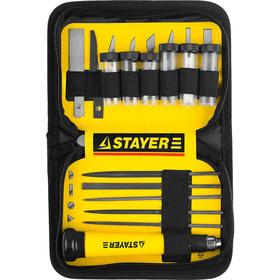 

Набор STAYER “MASTER”09145-H38, для точных работ, нож + лезвия, в чехле, 38 предметов