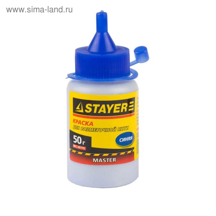 Краска STAYER 0640-1_z01, для разметочных шнуров, синяя, 50 г - Фото 1