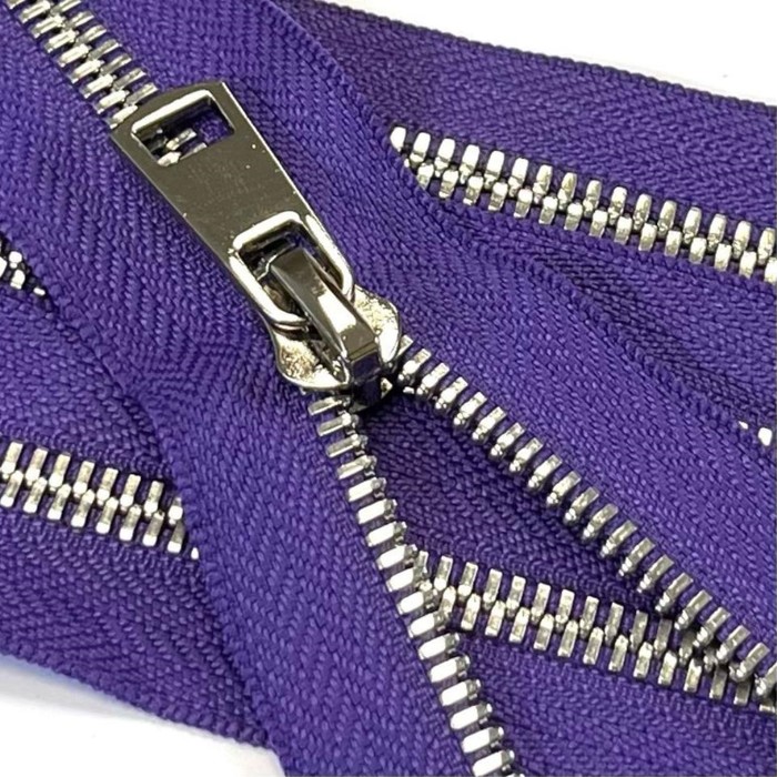 Молния для одежды №5СТ, разъёмная, длина 45 см, цвет фиолетовый - Фото 1
