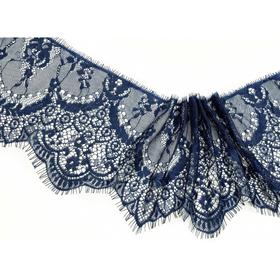 Кружево реснички, размер 15 см, цвет синий