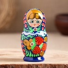 Матрешка деревянная «Синее платье», 5-кукольная, 10 см, ручная роспись - Фото 3