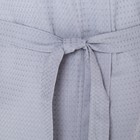 Халат вафельный мужской удлинённый Экономь и Я размер 50-52, цвет серый, 100% хлопок, 200г/м2 - Фото 9