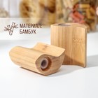 Набор для специй Катунь, 7×7 см, 2 шт., солонка и перечница, бамбук - Фото 2