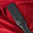 Шлёпалка БДСМ «Черные сердца», экокожа, 32×5.5 см - Фото 5