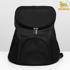 Рюкзак для переноски животных, 31,5 х 25 х 33 см, черный - фото 319872489