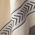 Полотенце махровое "Стрелки" молочное 50х90 см, 100% хлопок, 370гр/м2 - Фото 2