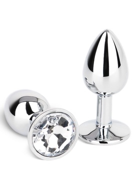 {{photo.Alt || photo.Description || 'Анальная пробка серебряная, кристалл прозрачный, d=28 мм'}}