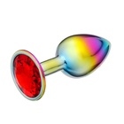 Анальная пробка «Хамелеон», кристалл красный, d=28 мм - Фото 2